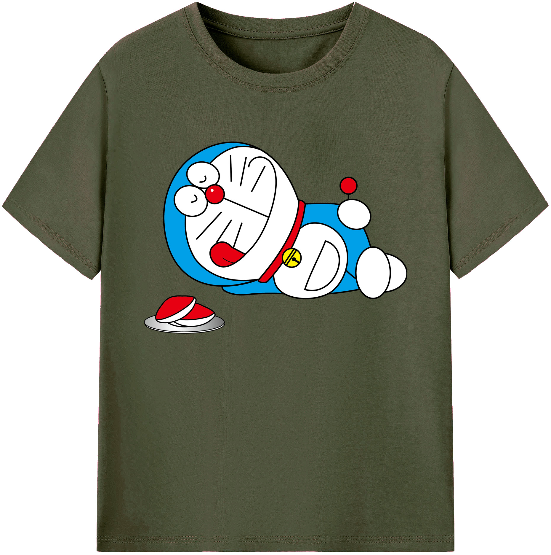 （画像用） ドラえもん Doraemon 綿100％ メンズ半袖Tシャツ｜肌触りやわらか＆通気性
